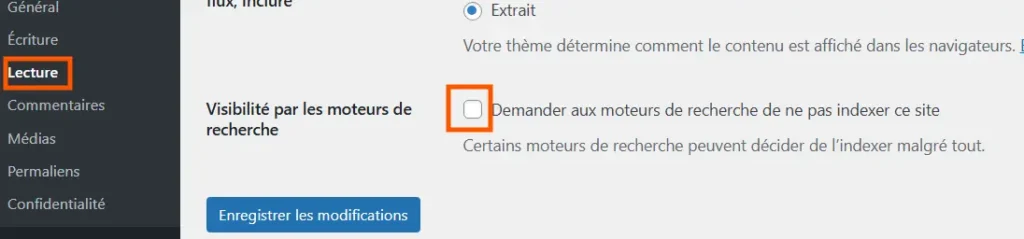 activer la visibilité SEO