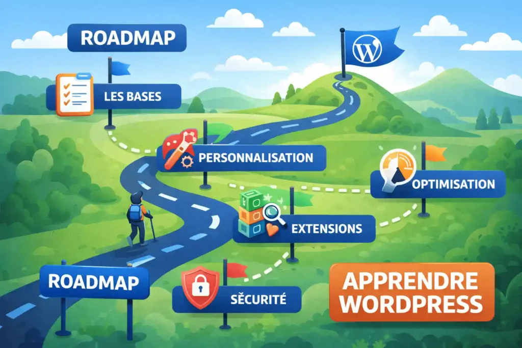 feuille de route pour apprendre WordPress de A à Z