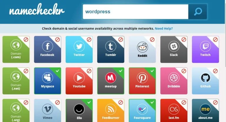 verifier la disponibilité du nom sur les réseaux sociaux